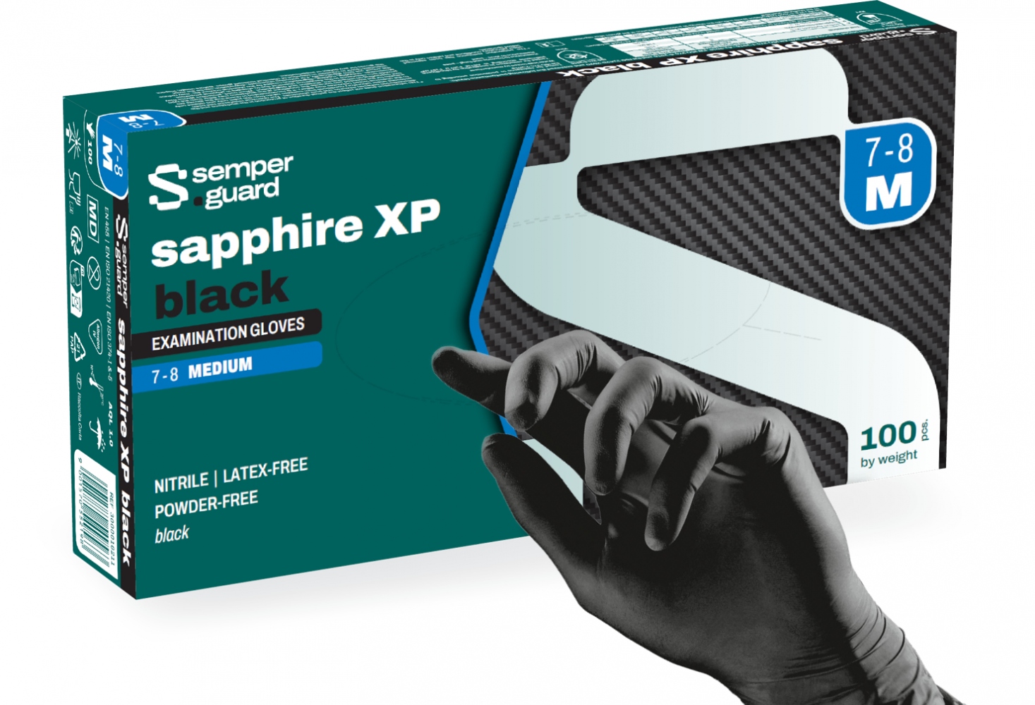 pics/Feldtmann 2016/Handschutz/Gloves box/sapphire-xp-black/semperguard-sapphire-xp-black-examination-disposable-gloves-food-contact-title.jpg